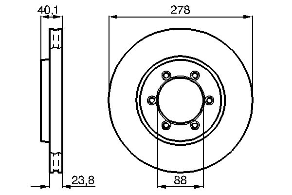 Brake Disc - 0 986 478 967 BOSCH