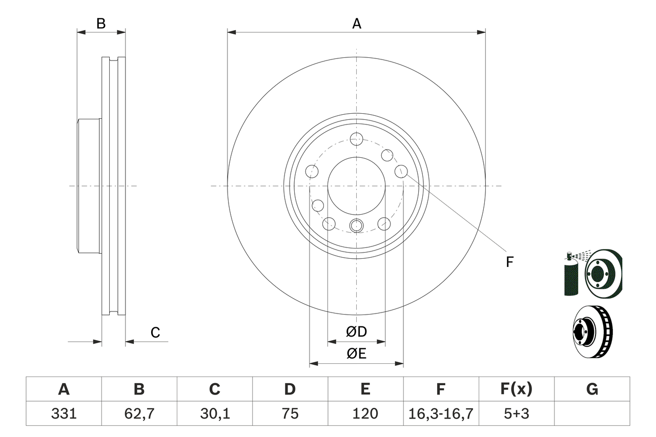 Brake Disc - 0 986 478 974 BOSCH