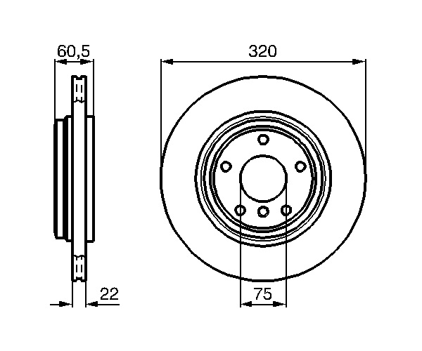 Brake Disc - 0 986 478 975 BOSCH