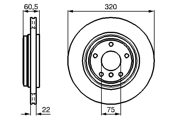 Brake Disc - 0 986 478 975 BOSCH