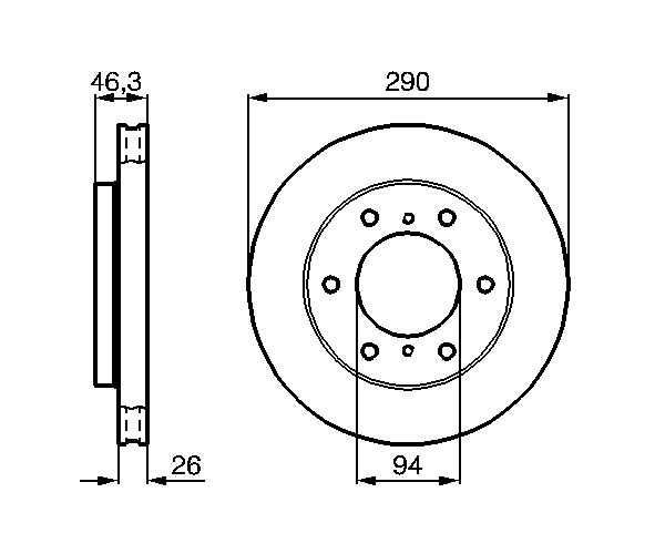 Brake Disc - 0 986 478 990 BOSCH