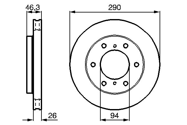 Brake Disc - 0 986 478 990 BOSCH