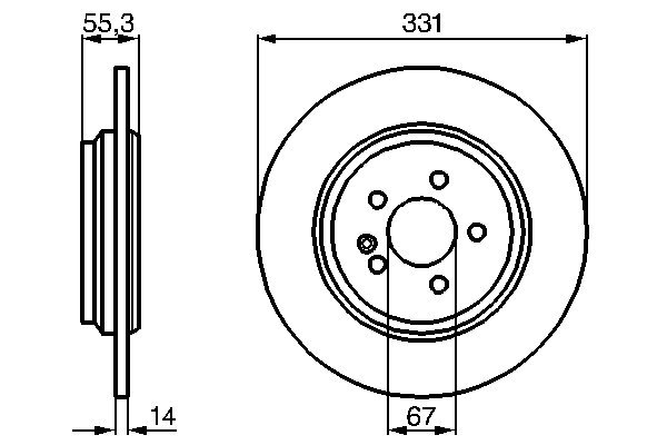 Brake Disc - 0 986 478 995 BOSCH