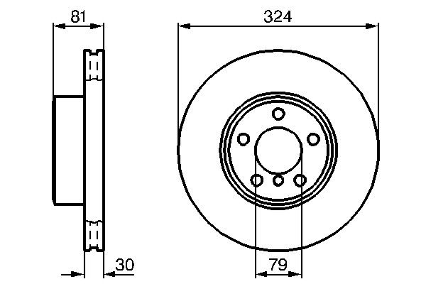 Brake Disc - 0 986 479 002 BOSCH