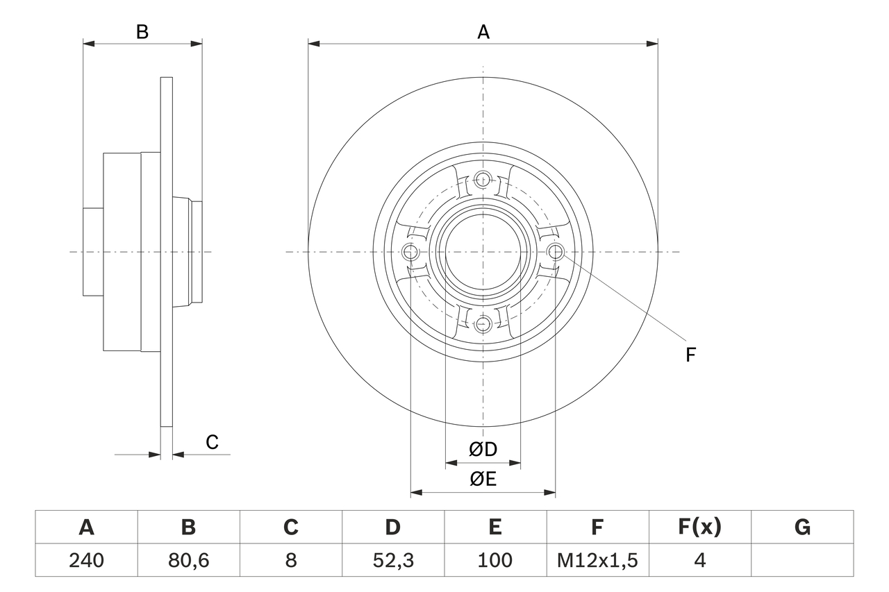Brake Disc - 0 986 479 007 BOSCH