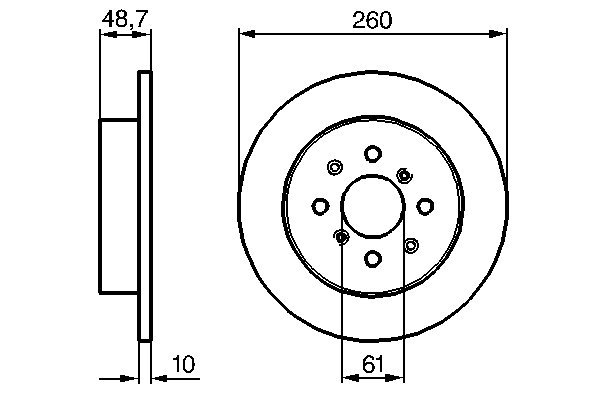 Brake Disc - 0 986 479 014 BOSCH