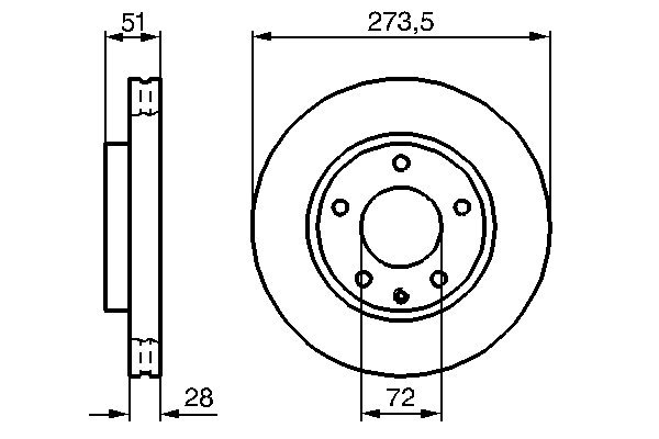 Bremsscheibe - 0 986 479 016 BOSCH