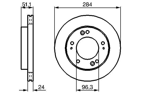 Brake Disc - 0 986 479 020 BOSCH