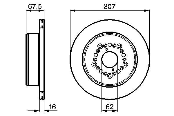 Brake Disc - 0 986 479 023 BOSCH