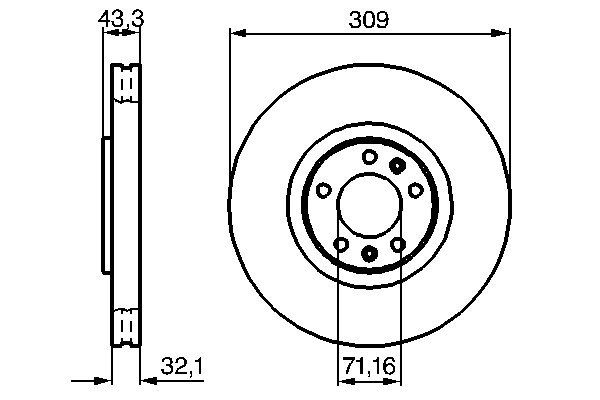 Brake Disc - 0 986 479 027 BOSCH