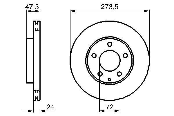 Brake Disc - 0 986 479 034 BOSCH