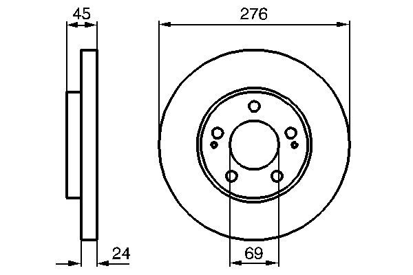 Brake Disc - 0 986 479 035 BOSCH