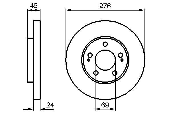 Brake Disc - 0 986 479 035 BOSCH