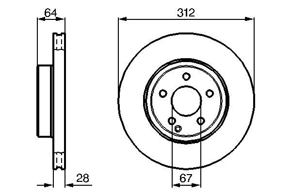 Brake Disc - 0 986 479 040 BOSCH