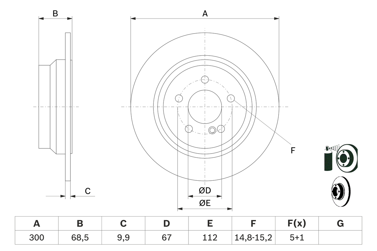 Brake Disc - 0 986 479 041 BOSCH