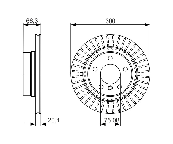 Brake Disc - 0 986 479 044 BOSCH
