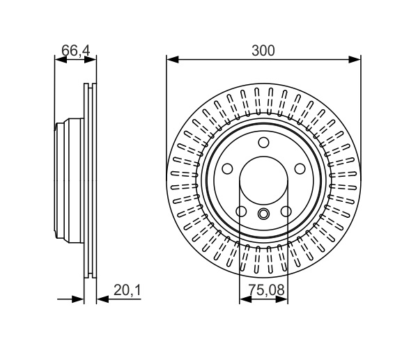 Brake Disc - 0 986 479 045 BOSCH