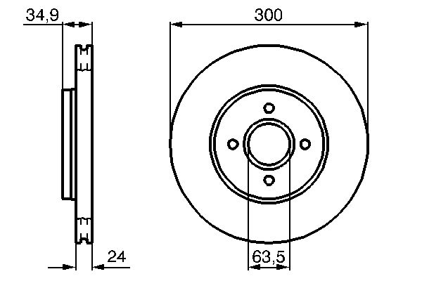 Brake Disc - 0 986 479 048 BOSCH