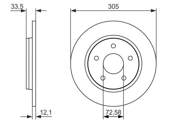 Brake Disc - 0 986 479 050 BOSCH
