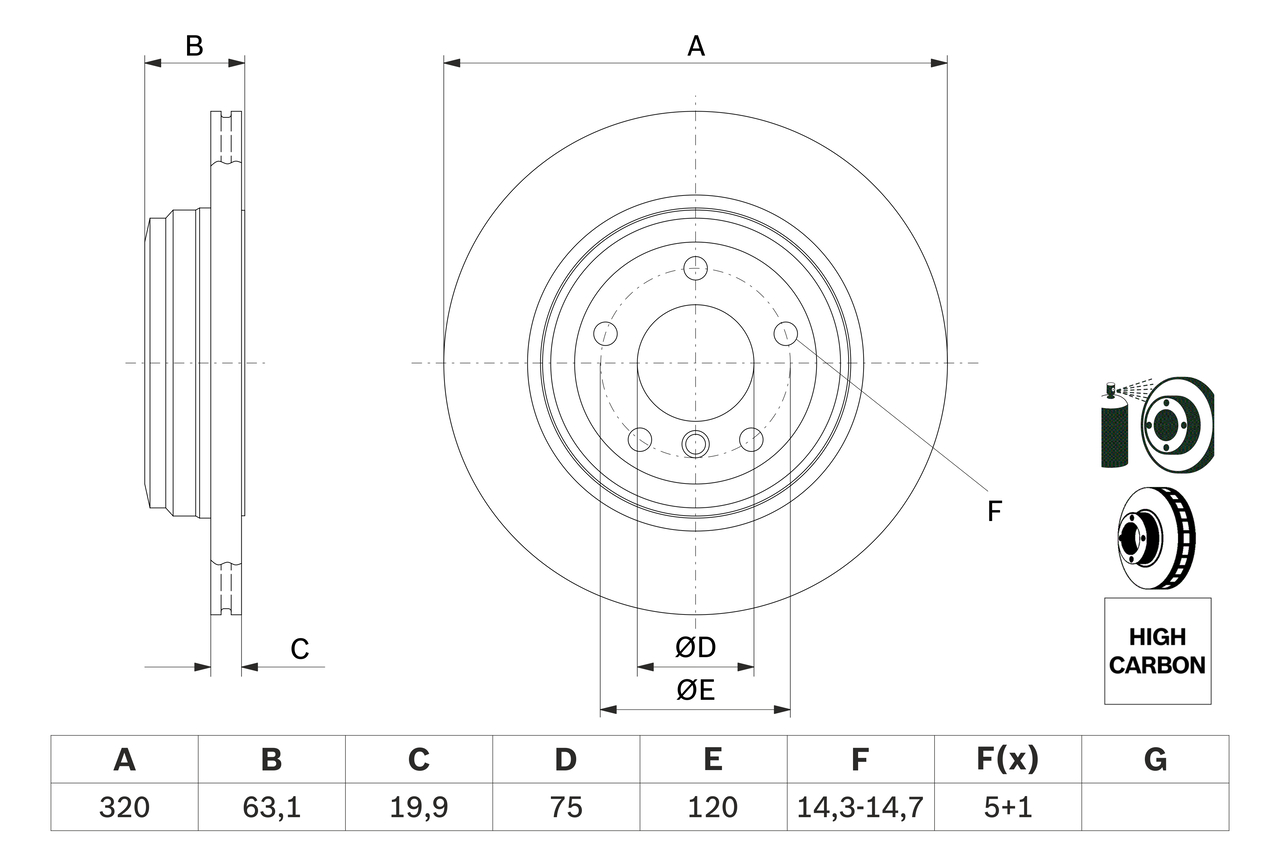 Brake Disc - 0 986 479 056 BOSCH
