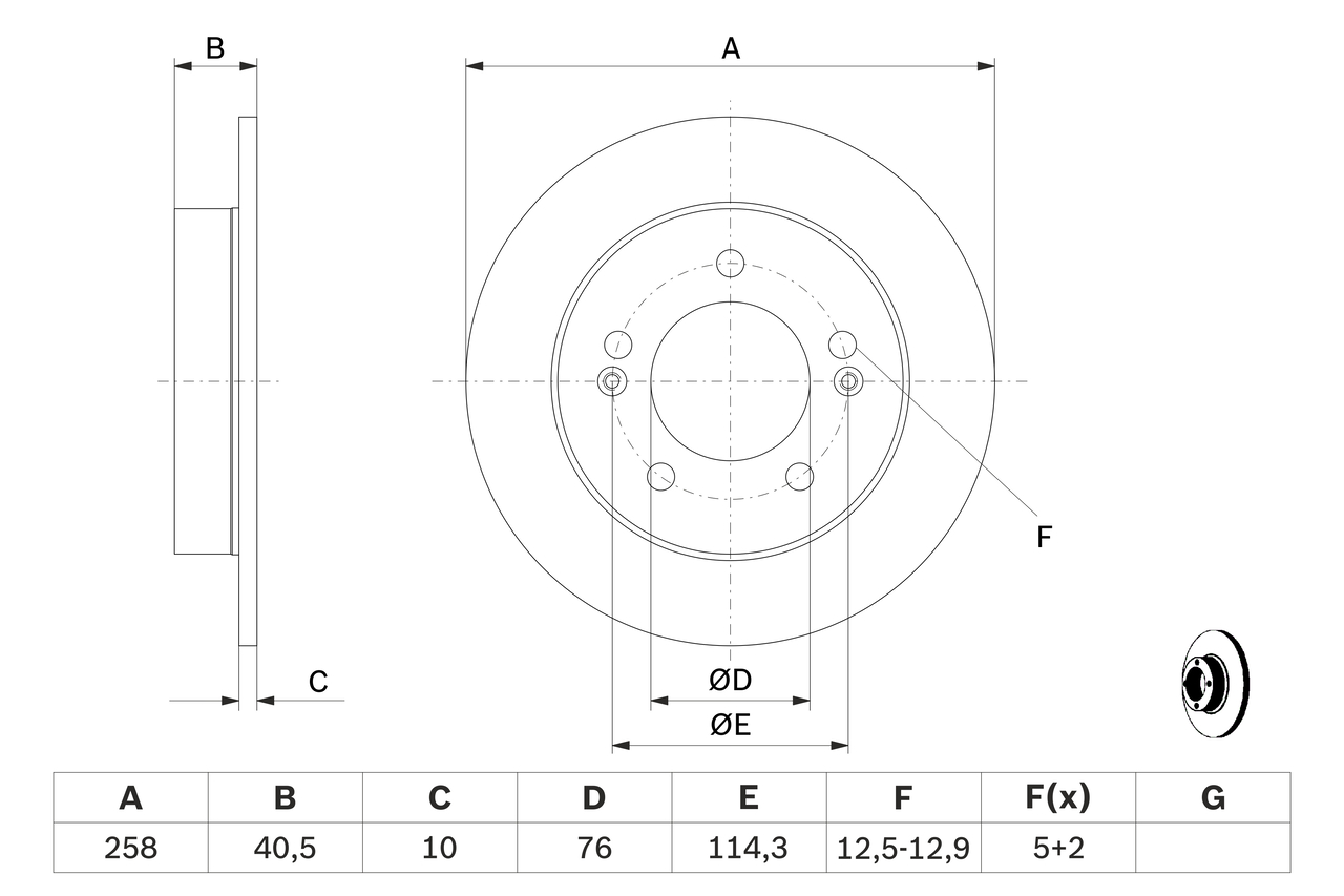 Brake Disc - 0 986 479 059 BOSCH