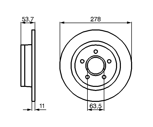 Brake Disc - 0 986 479 070 BOSCH