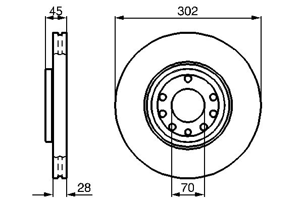 Brake Disc - 0 986 479 076 BOSCH