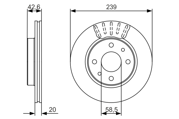 Brake Disc - 0 986 479 082 BOSCH