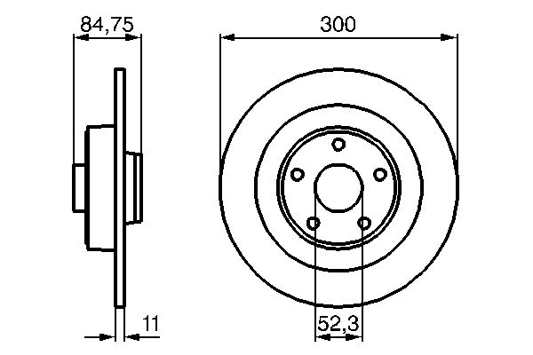 Brake Disc - 0 986 479 083 BOSCH