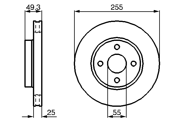 Brake Disc - 0 986 479 084 BOSCH