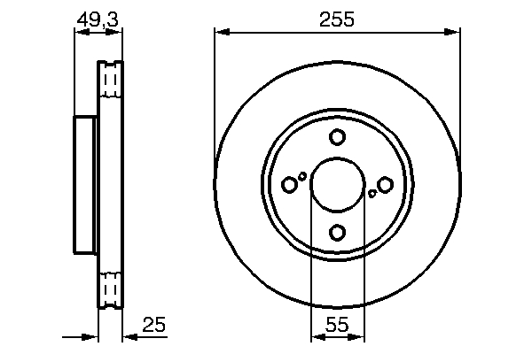 Brake Disc - 0 986 479 085 BOSCH
