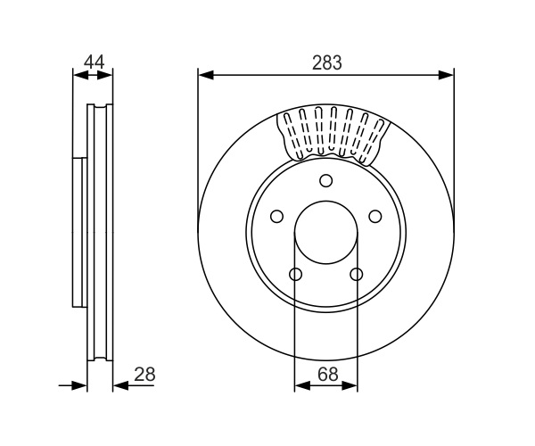 Brake Disc - 0 986 479 091 BOSCH