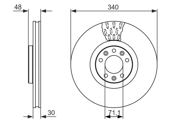 Brake Disc - 0 986 479 092 BOSCH
