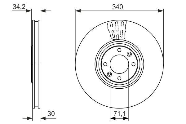 Brake Disc - 0 986 479 093 BOSCH