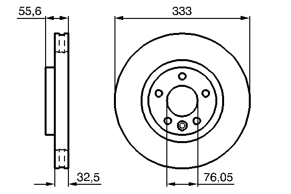 Brake Disc - 0 986 479 096 BOSCH