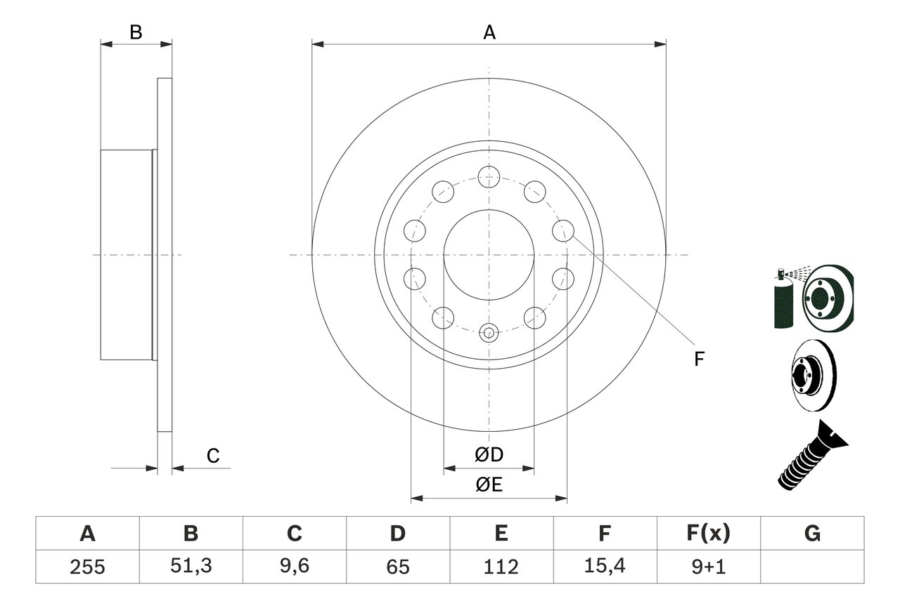 Brake Disc - 0 986 479 099 BOSCH
