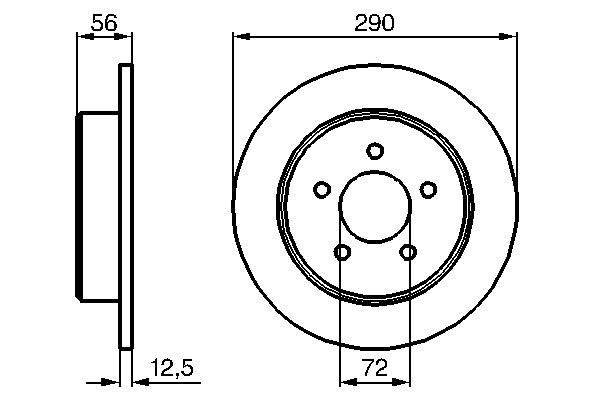 Brake Disc - 0 986 479 102 BOSCH