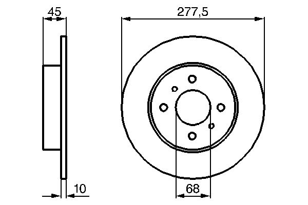 Brake Disc - 0 986 479 105 BOSCH