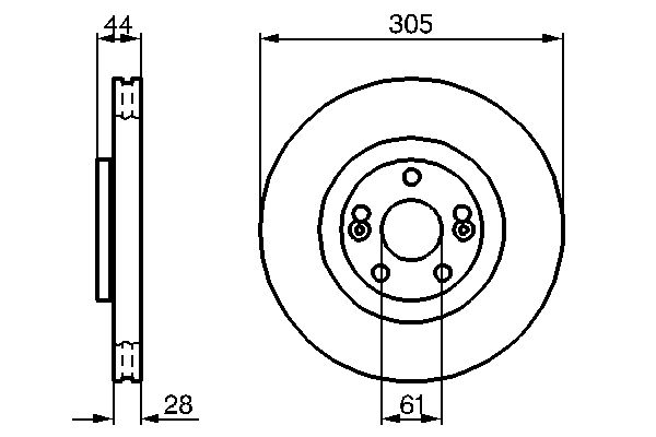 Brake Disc - 0 986 479 109 BOSCH