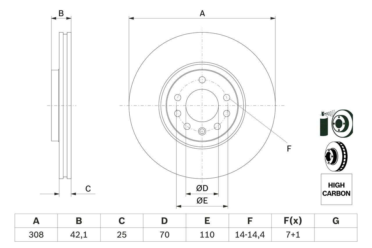 Brake Disc - 0 986 479 113 BOSCH