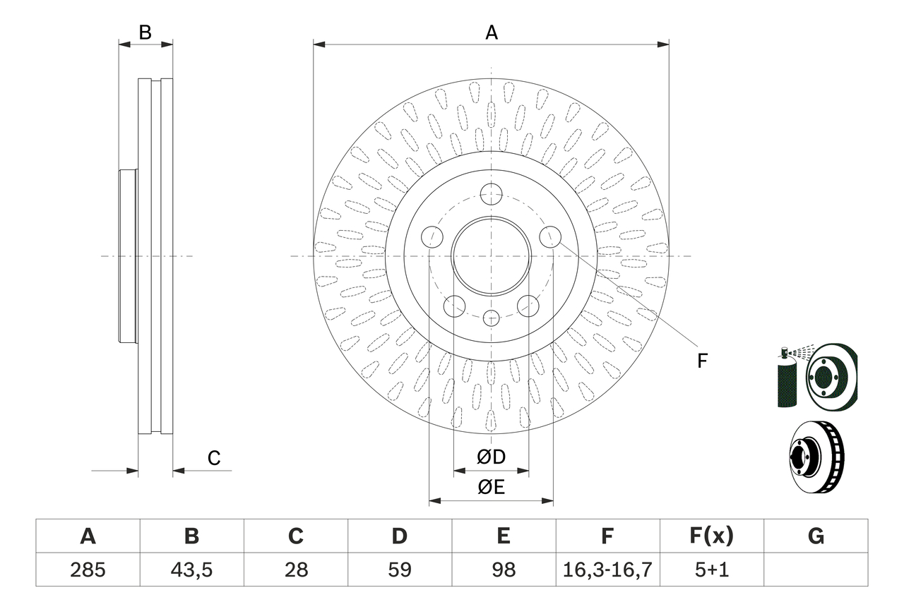 Brake Disc - 0 986 479 114 BOSCH