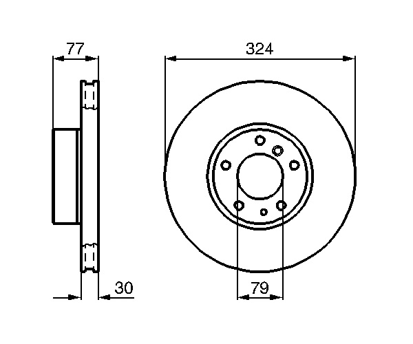 Brake Disc - 0 986 479 116 BOSCH