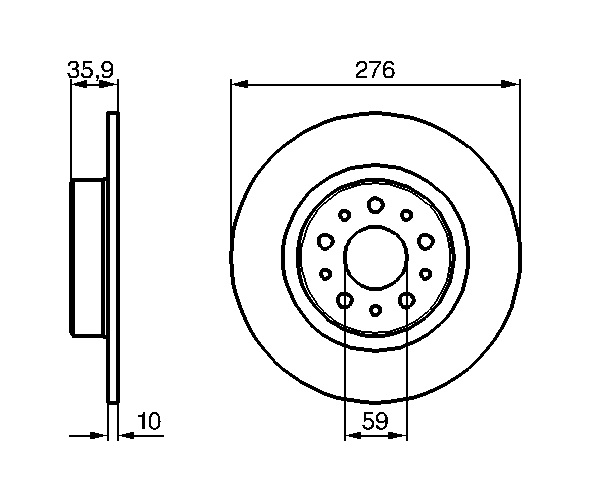 Brake Disc - 0 986 479 120 BOSCH