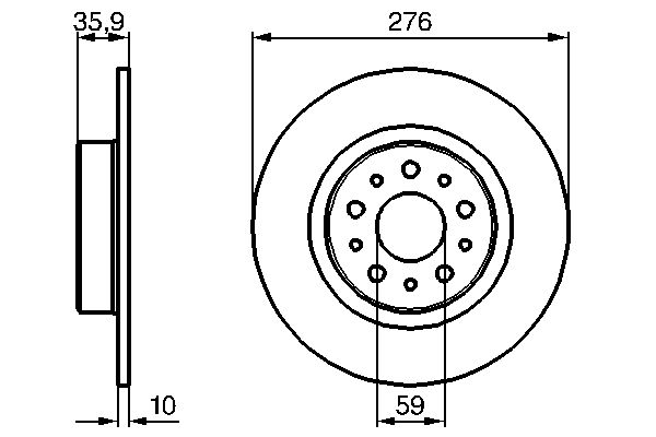 Brake Disc - 0 986 479 120 BOSCH