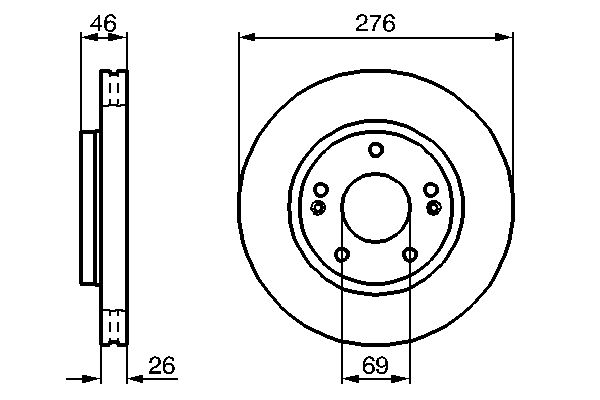 Brake Disc - 0 986 479 124 BOSCH