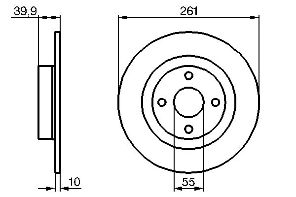 Brake Disc - 0 986 479 128 BOSCH