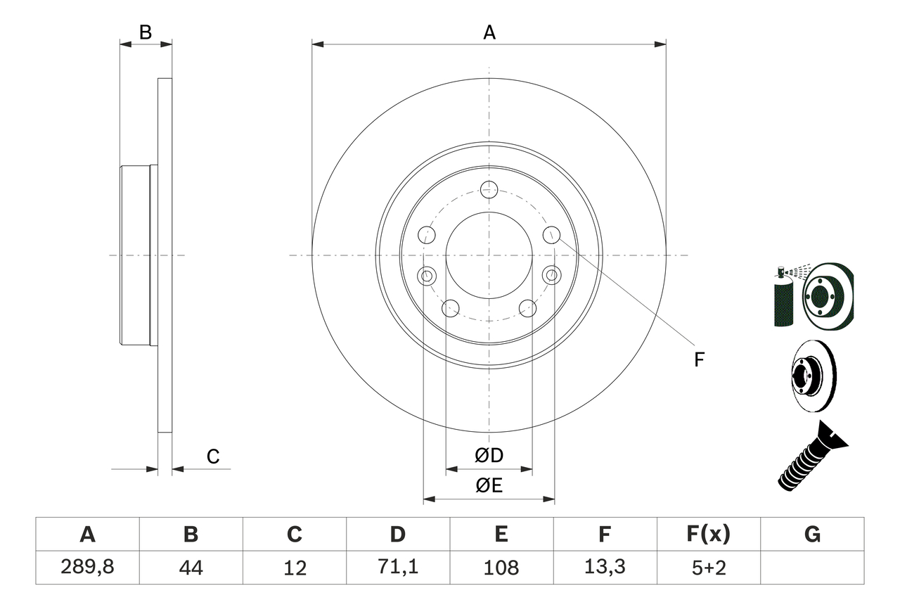 Brake Disc - 0 986 479 130 BOSCH
