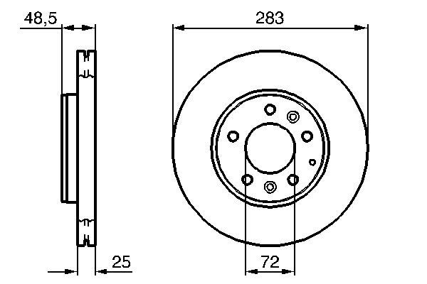 Brake Disc - 0 986 479 132 BOSCH