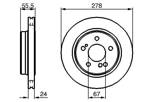 Brake Disc - 0 986 479 133 BOSCH