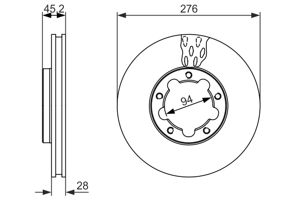 Brake Disc - 0 986 479 136 BOSCH